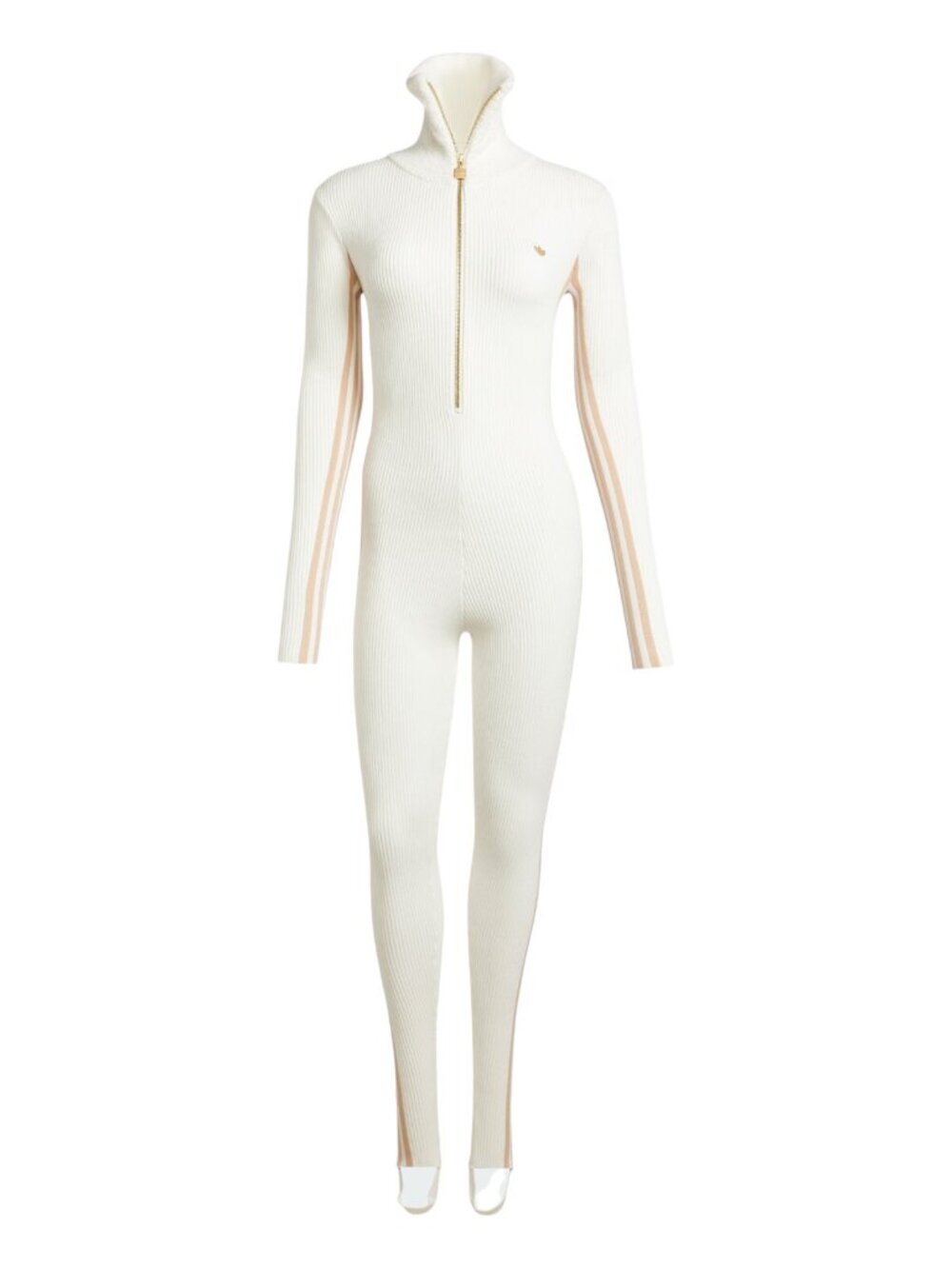 Women's Adidas Originals Off White Premium Knit Stretch Jumpsuit IX0958 L New